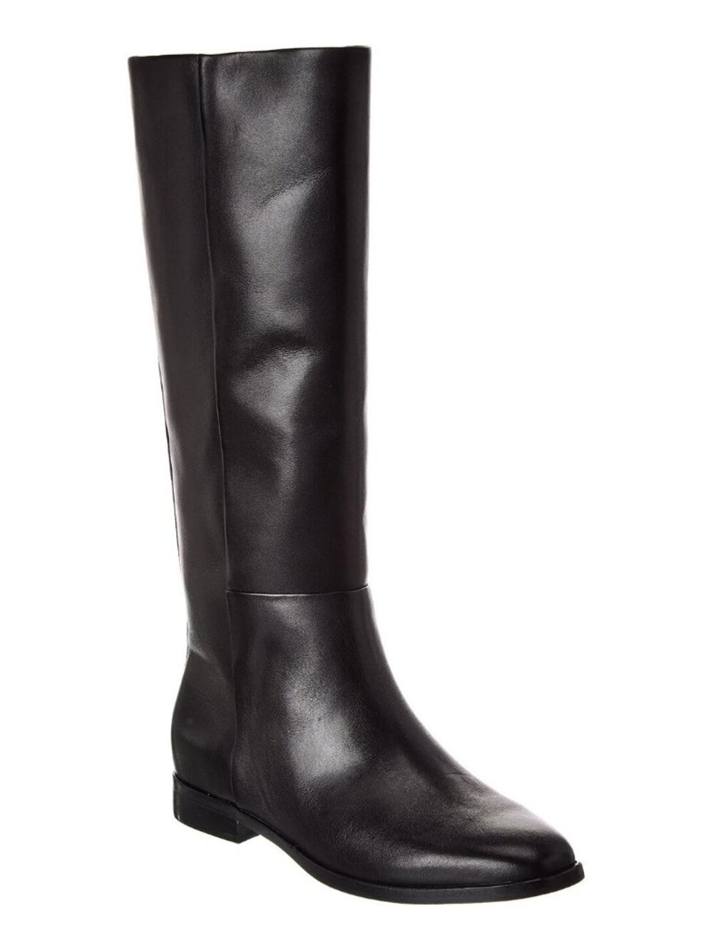 New! Vince Martell Knee High Boot Leather Black Size 8.5 M DD427A